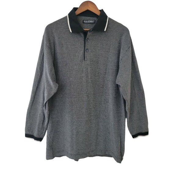 Equipment By HG Design International Other - Equipment By HG Design International Long Sleeve Polo Shirt Mens Size L Cotton